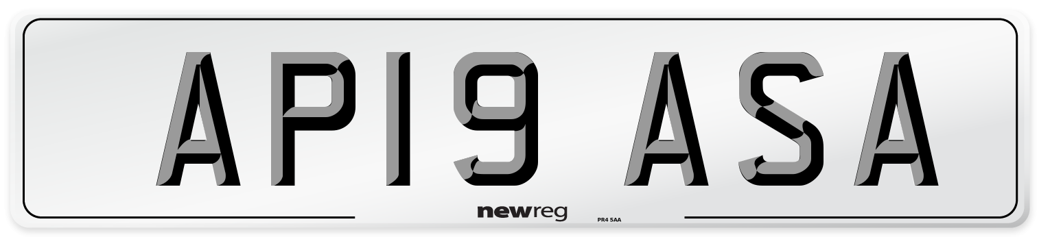 AP19 ASA Number Plate from New Reg